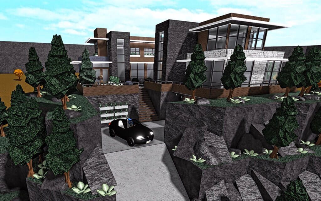 Luxury Bloxburg Mansion in the Hills