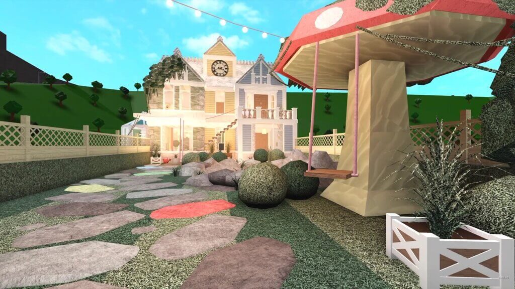 house ideas for bloxburg with play area