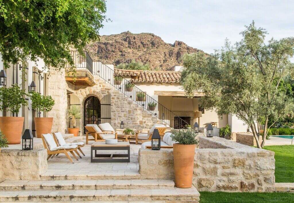 Mediterranean House Design with Outer Living area