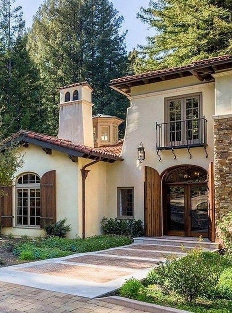 Stucco Clad Mediterranean Style Home