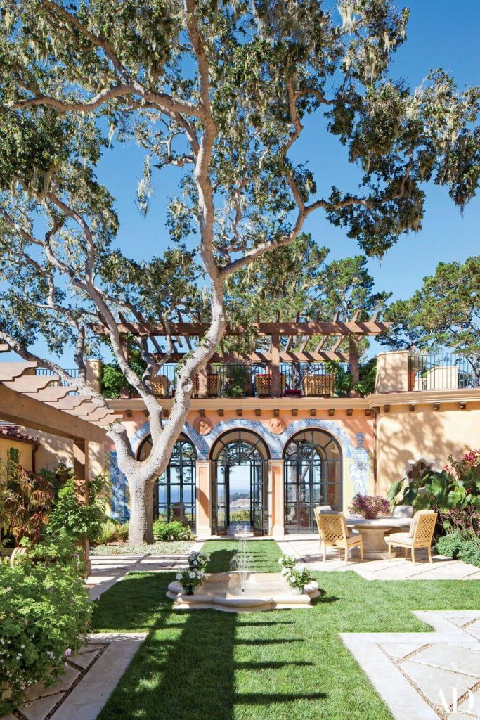 Luxuriant Gardens for Mediterranean Style House
