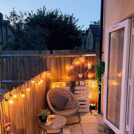 String Lights for Walls and Fences Patio Lighting Ideas