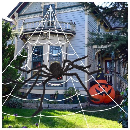 Giant Spider Decorations Fake Spider With Web