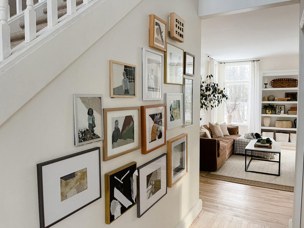 Home family photos and artwork