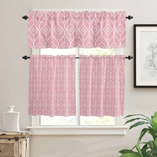 Pink and White curtains