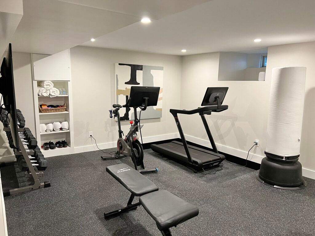 Transforming basement into home gym