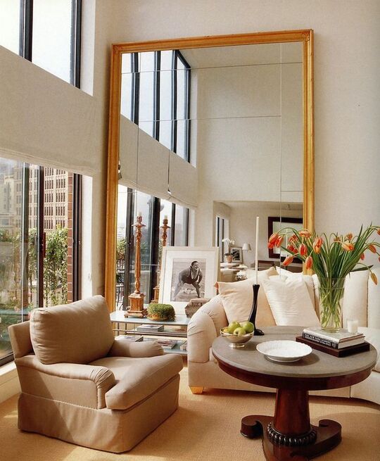 Mirrors in living room