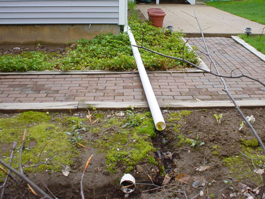Gutters in landscape