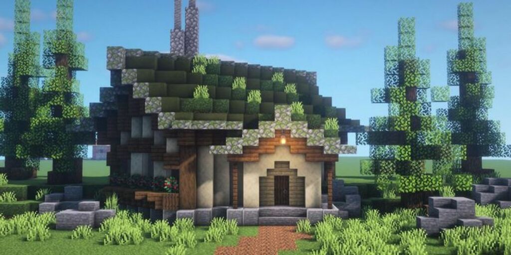 Diagonal Modern Minecraft House