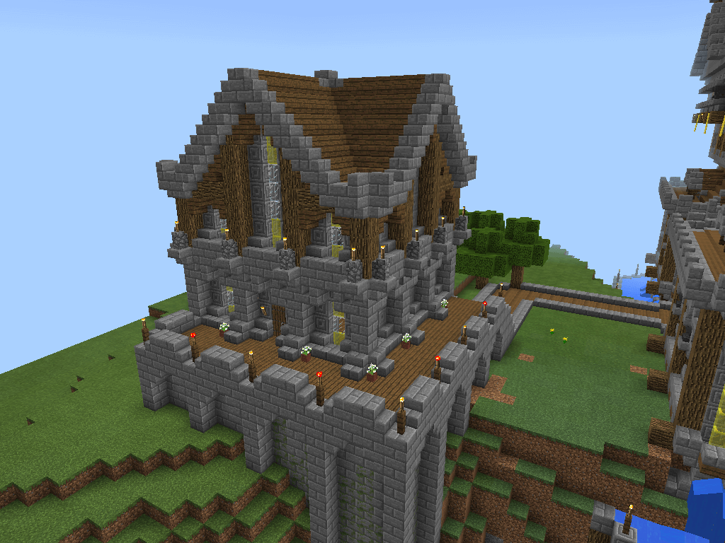 medieval house minecraft dark oak