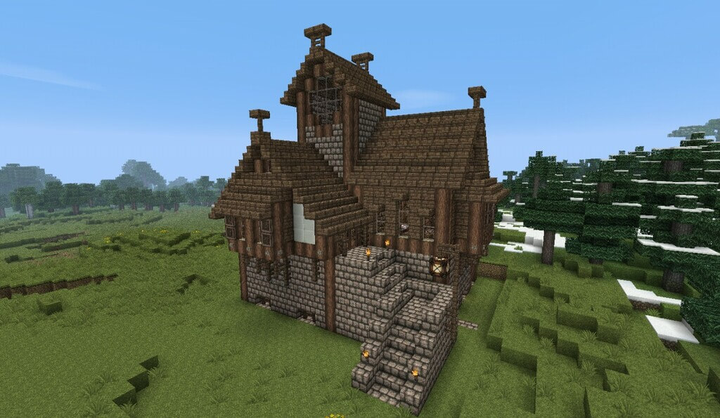 small cute medieval house minecraft