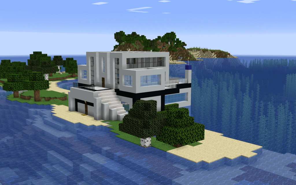How To Build An Exotic Modern Minecraft Beach House - How To Decorate Coastal Cottage Styles In Minecraft