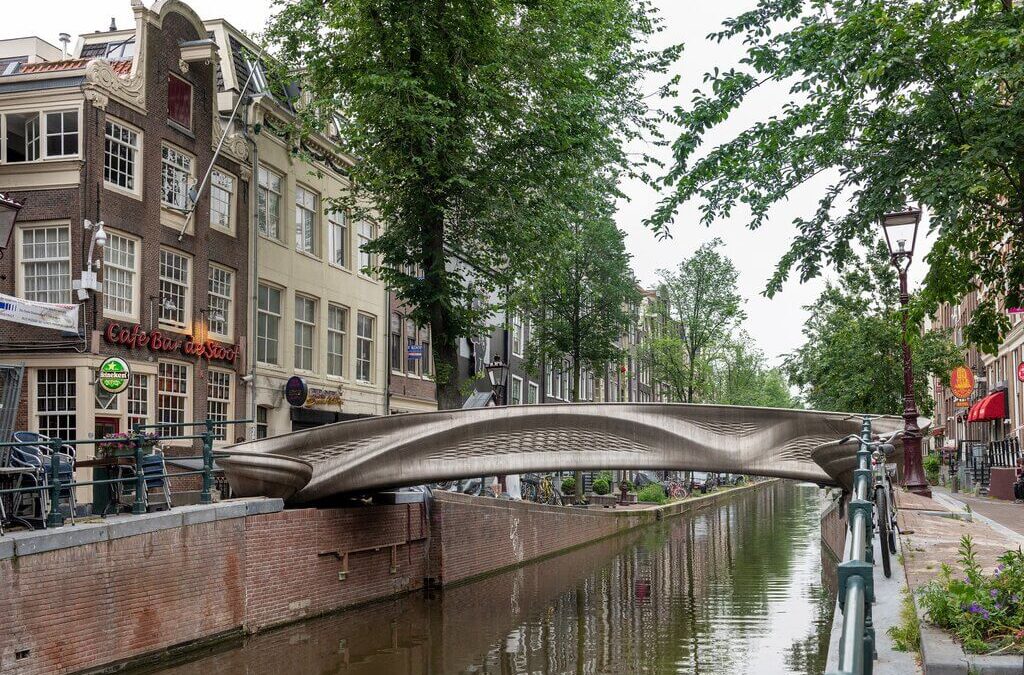 World’s First 3D Printed Steel Bridge by Joris Laarman Lab + MX3D + Arup