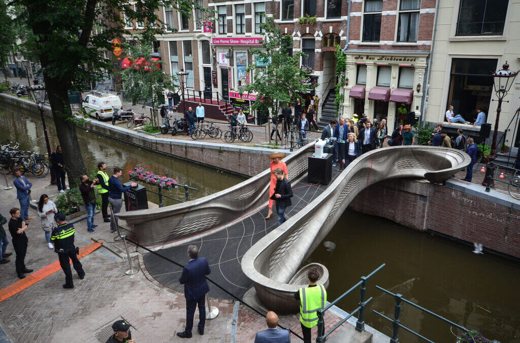 World’s First 3D Printed Steel Bridge by Joris Laarman Lab + MX3D + Arup