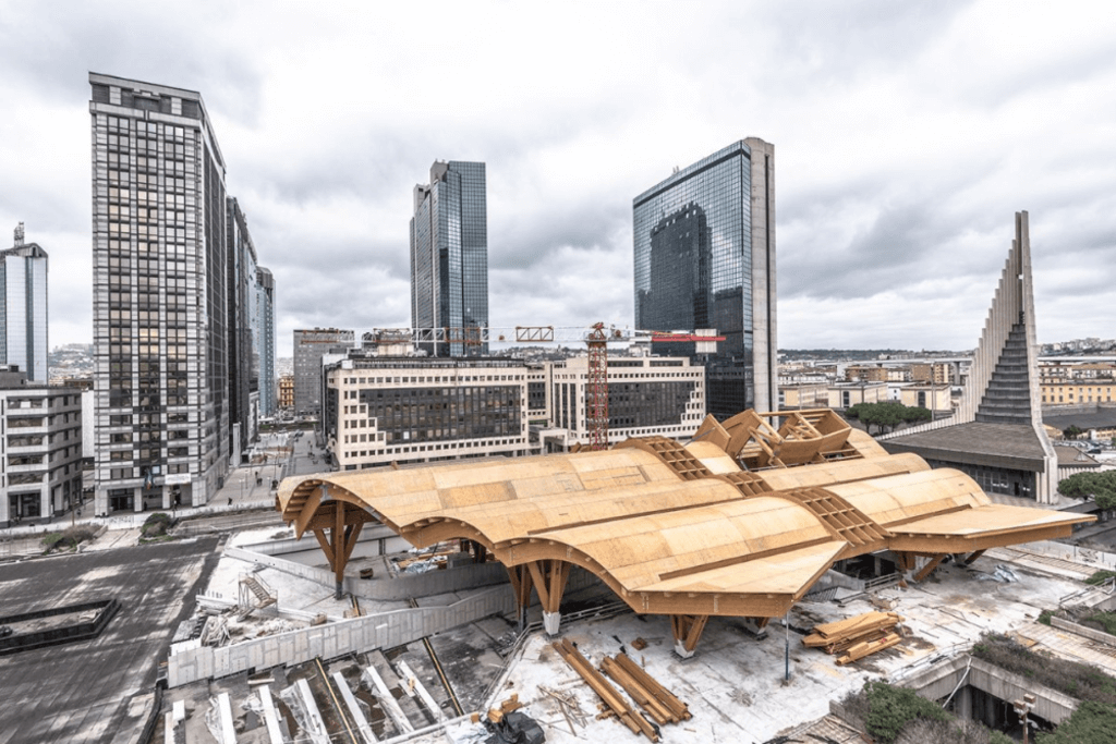Reveal EMBT's Timber Central Station in Naples