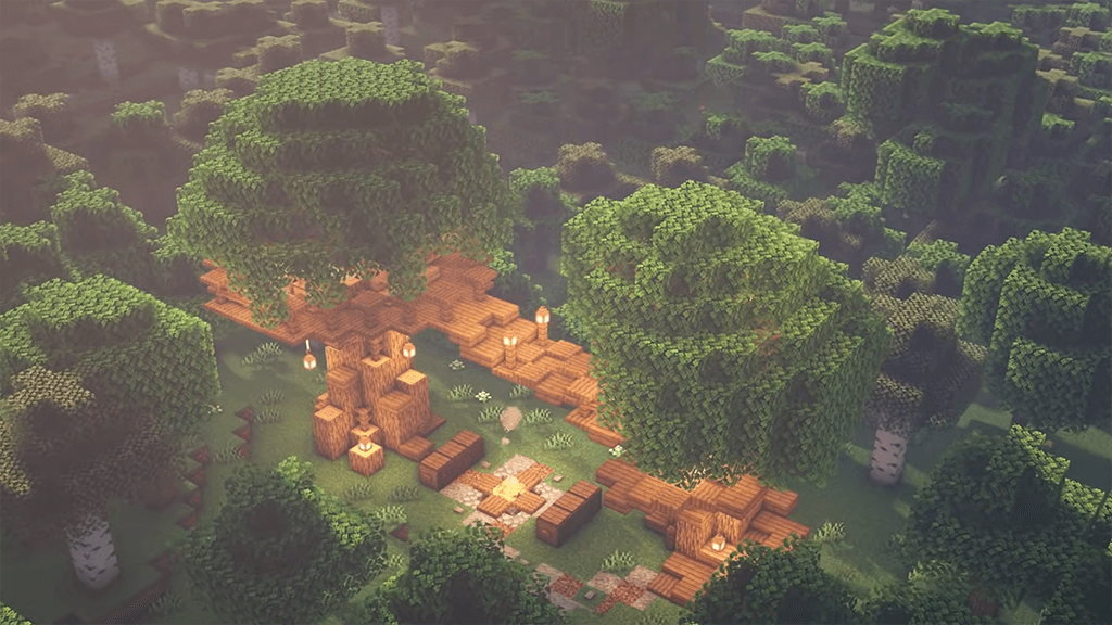 cool minecraft treehouse