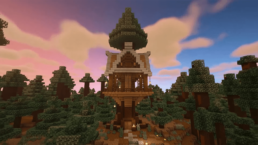 cool minecraft tree houses