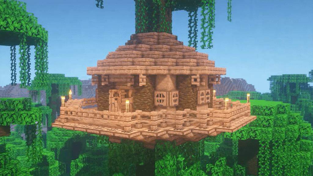 minecraft treehouse ideas