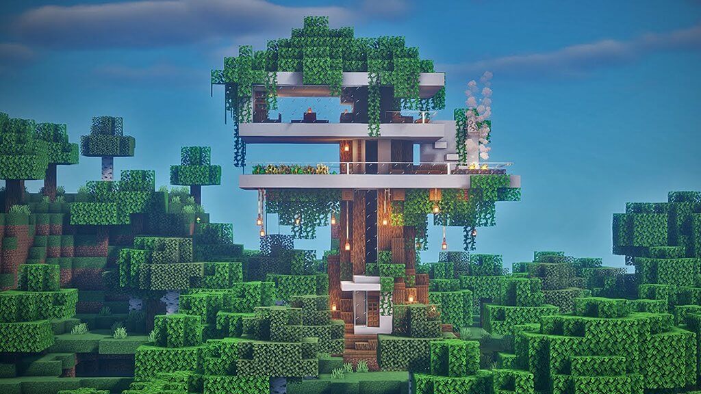 minecraft treehouse ideas