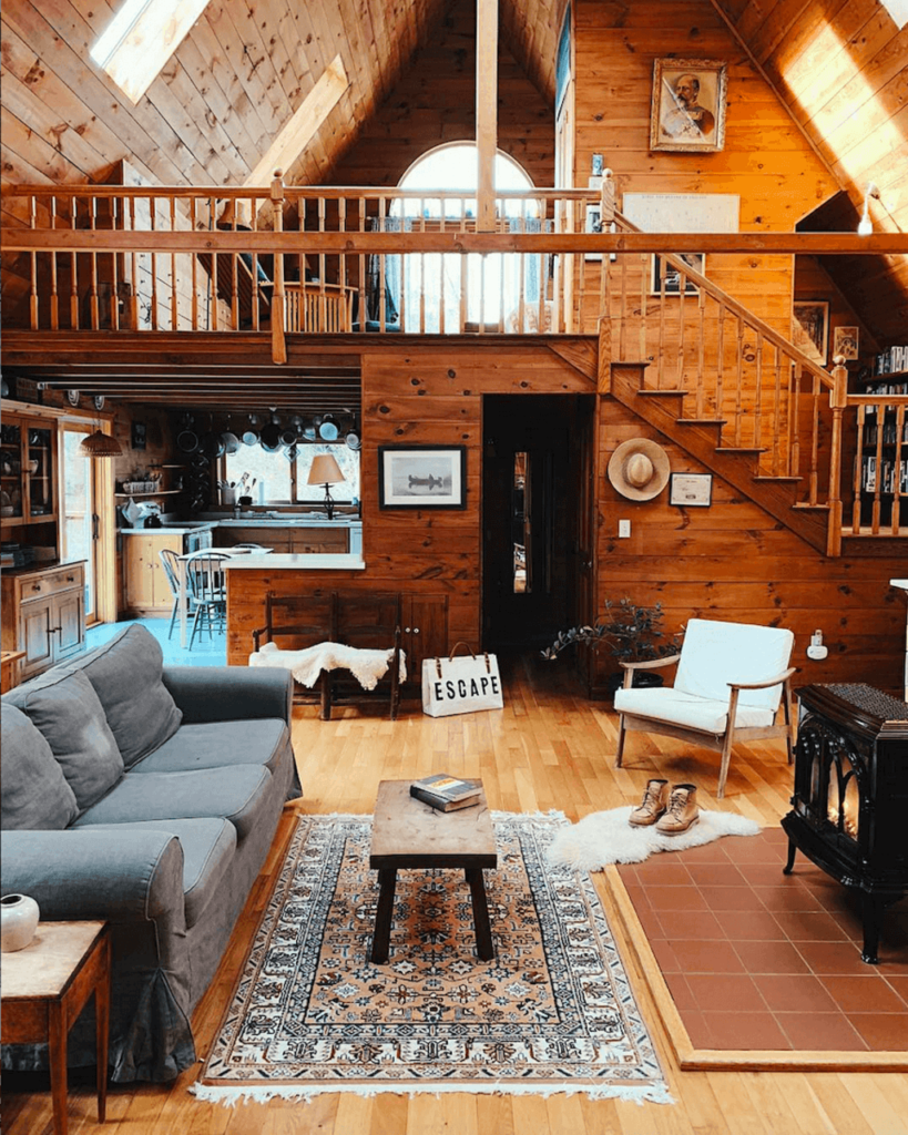 Blend Design Styles in frame cabin