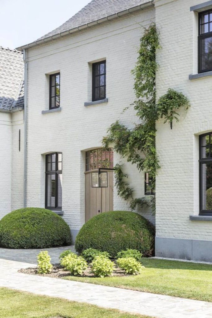 Basic White Painted Brick House