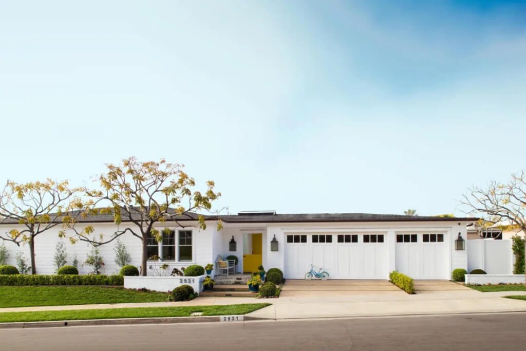 All-White Ranch House