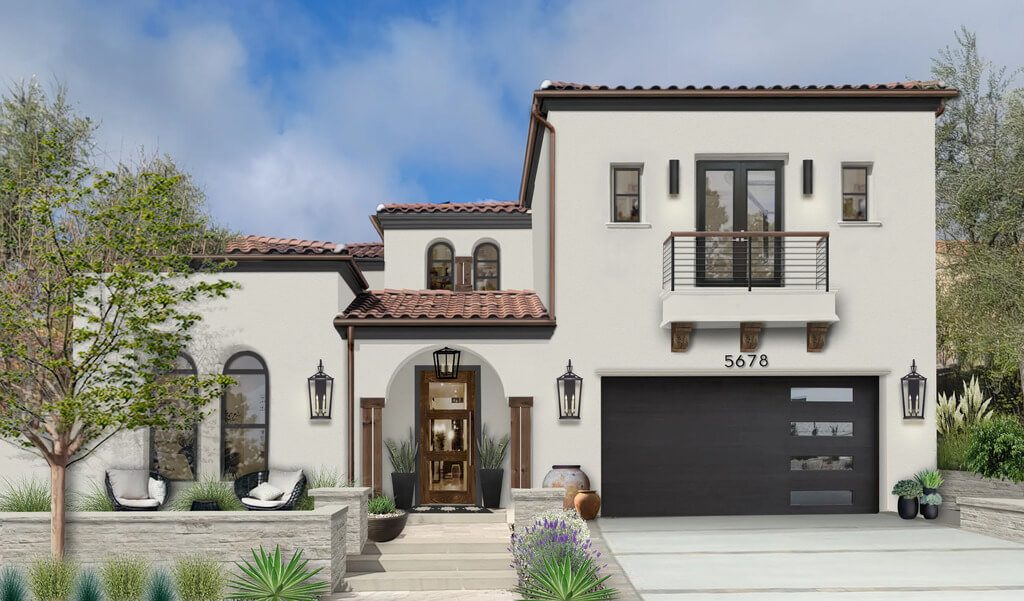 Minimalist White Brick House Exterior