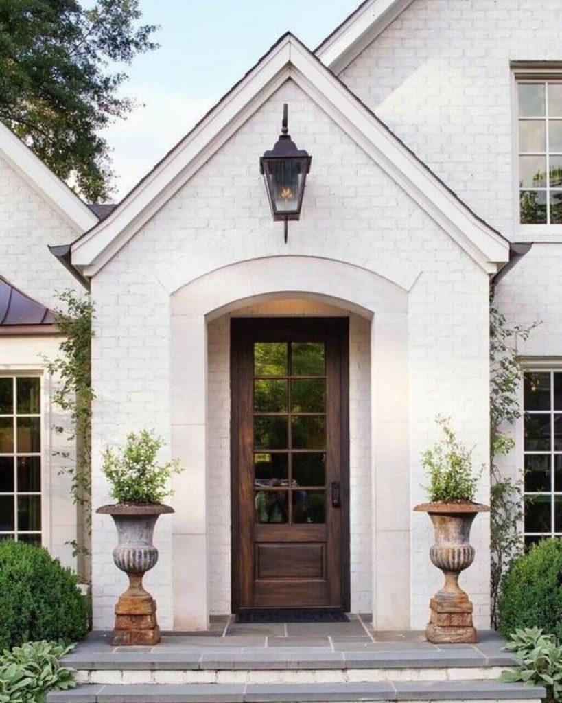 Fairytale-Themed White Brick House Exterior
