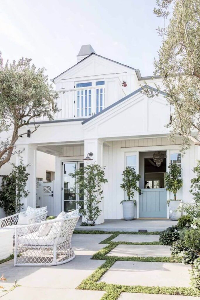 Heavy Coated White Brick House Exterior