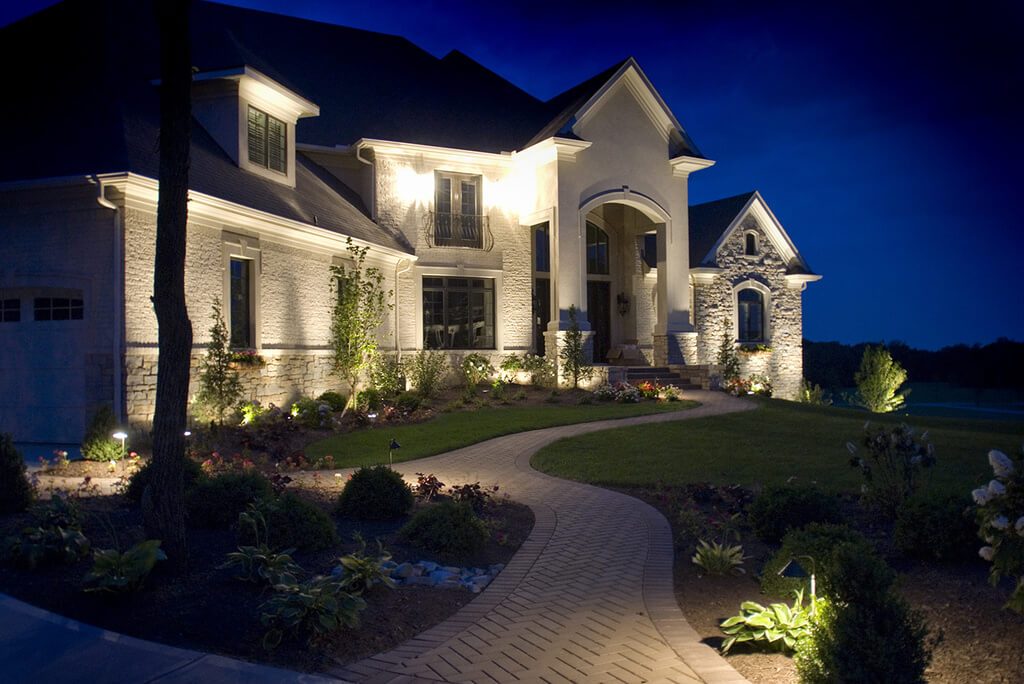 white painted brick house