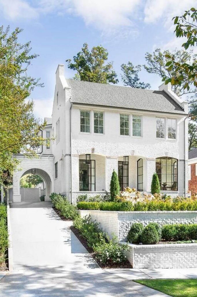 Stately White Painted Brick House