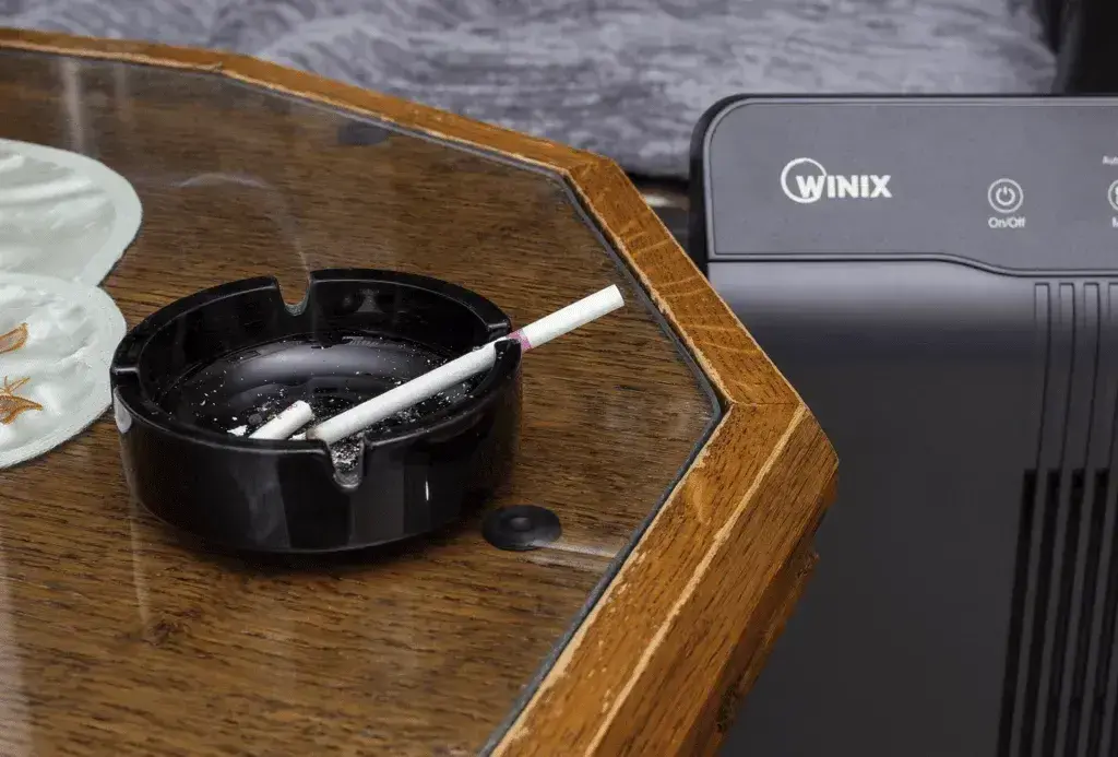 cigarette on a table 