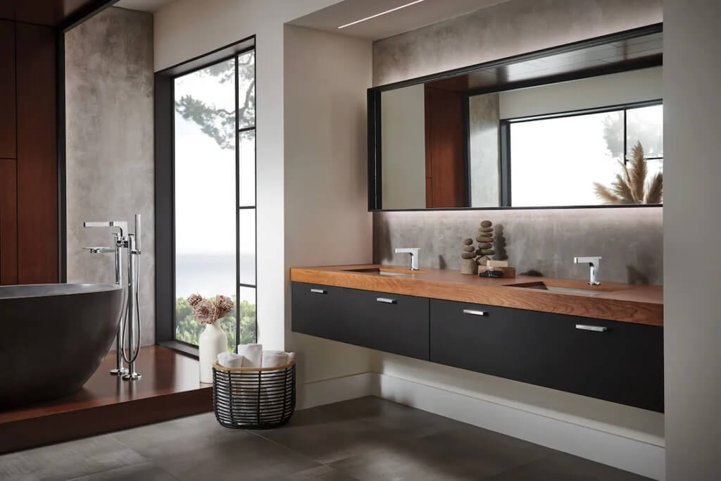 Wooden Vanity ideas for Ways to Integrate Timber in Bathroom