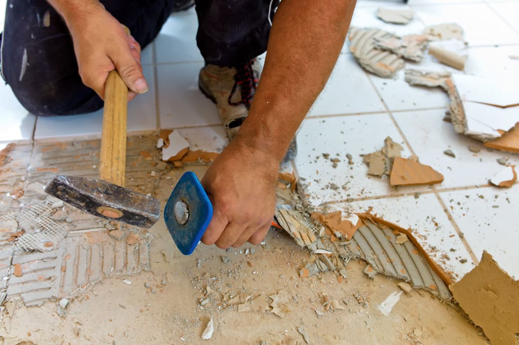 Demolition Phase of Bathroom Remodeling 