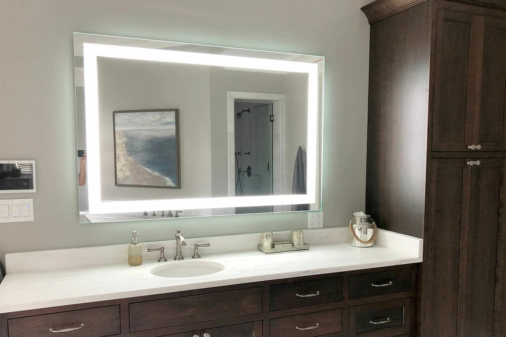 mirror in bathroom