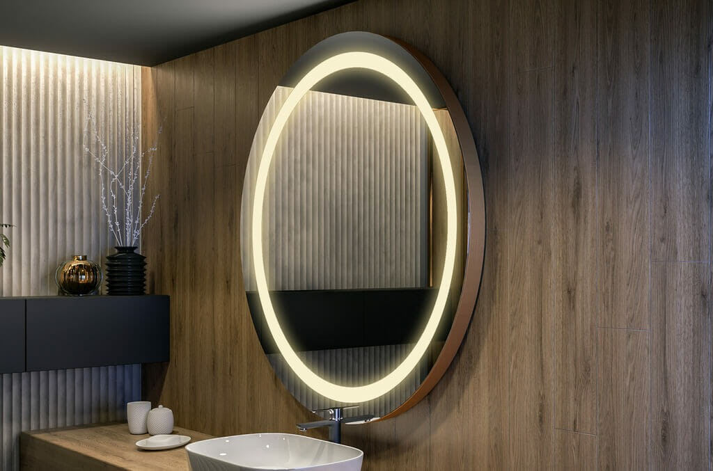 Versatility Mirror with Backlights in bathroom