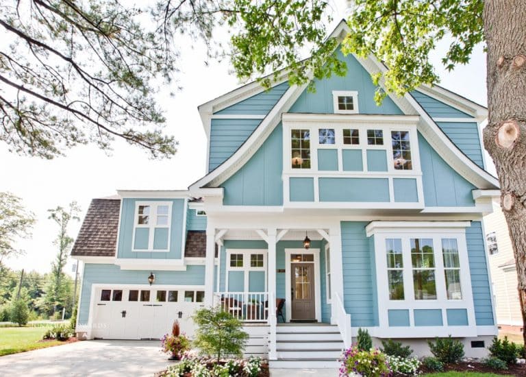 Coastal Blue Exterior House Paint Colors