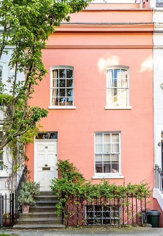Creamy Peach Exterior House Paint Colors