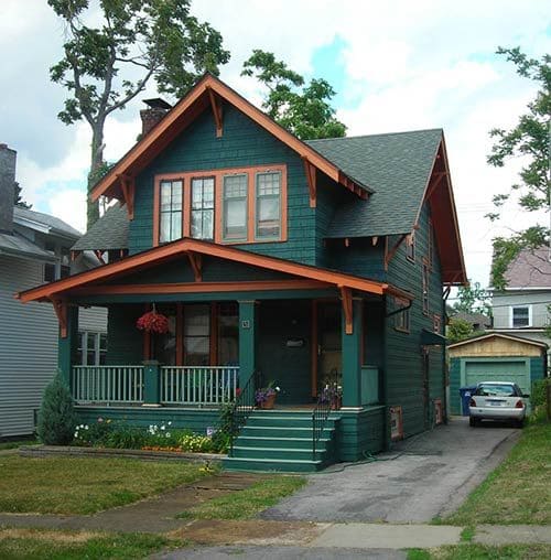 Forest Green Exterior House Paint Colors