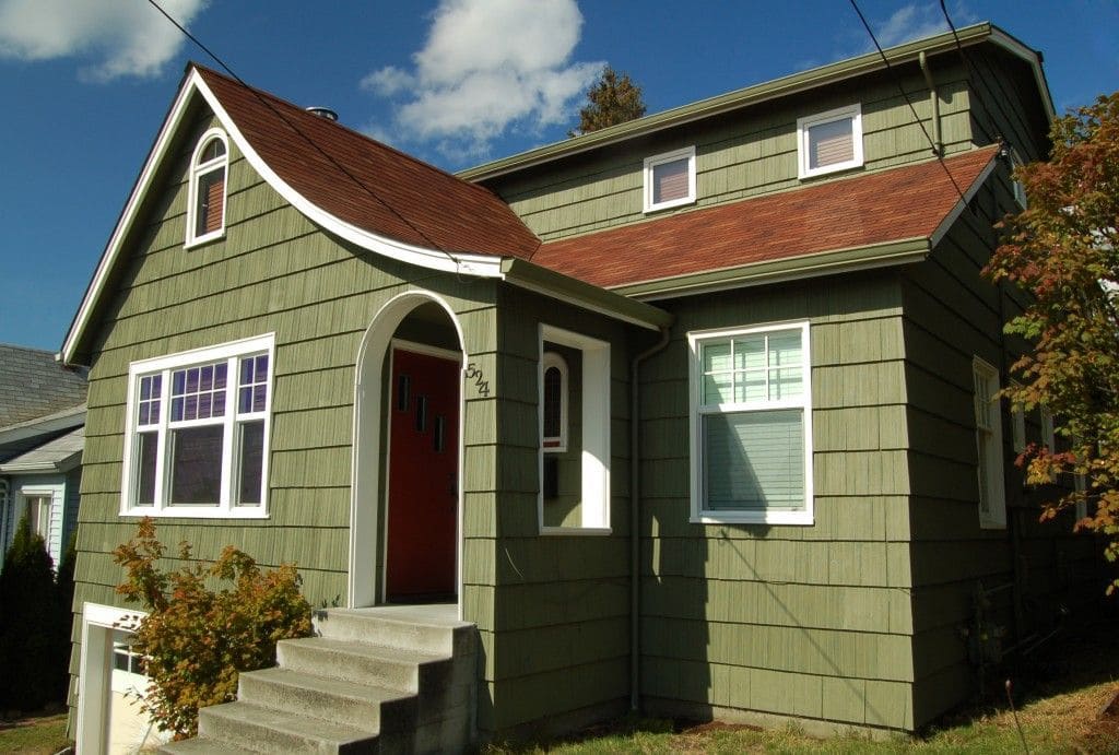 Ashen Green Exterior House Paint Colors