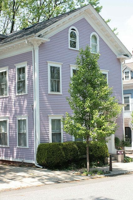 Soft Lilac Exterior House Paint Colors