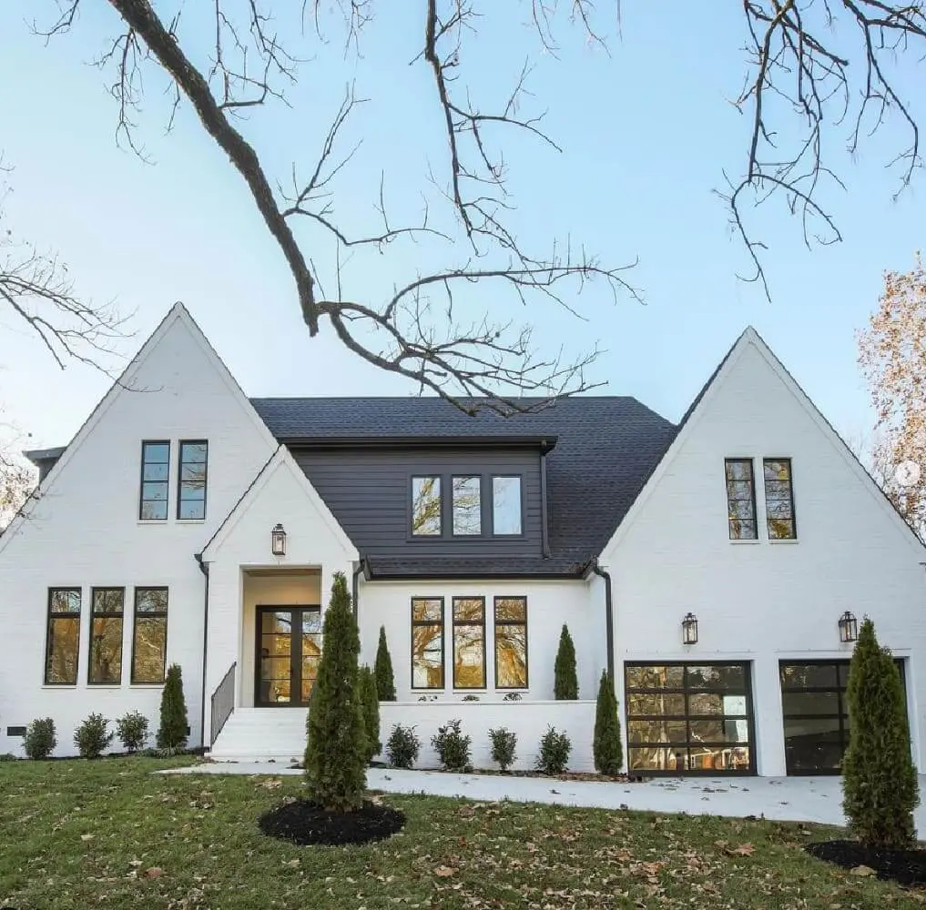 True White Exterior House Paint Colors
