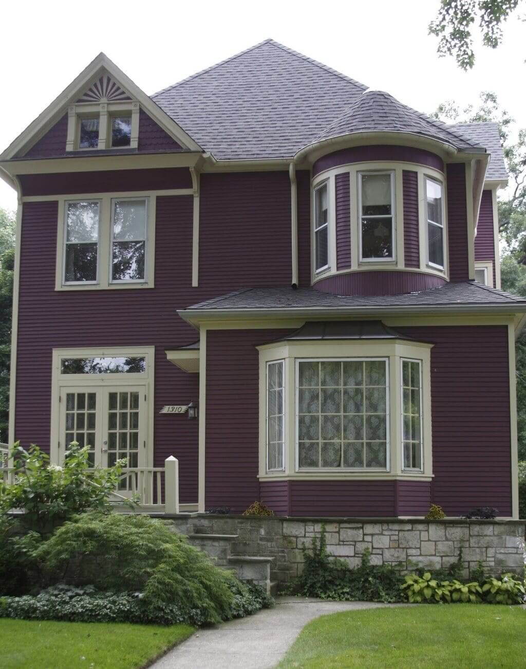 Plum Purple Exterior House Paint Colors
