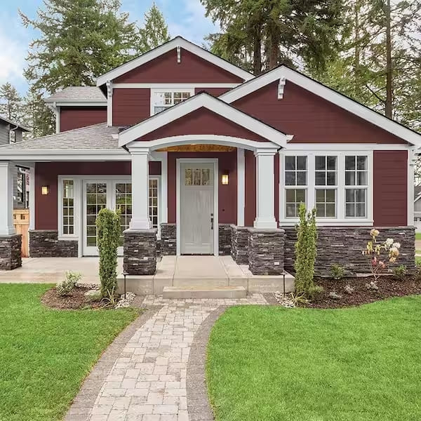 Rich Burgundy Exterior House Paint Colors