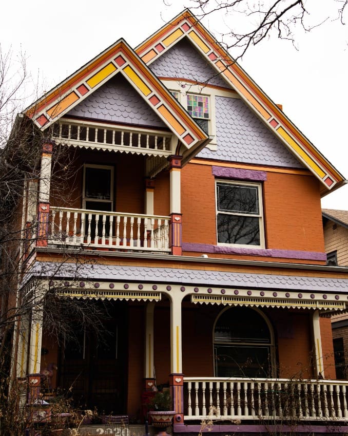Rustic Orange Exterior House Paint Colors