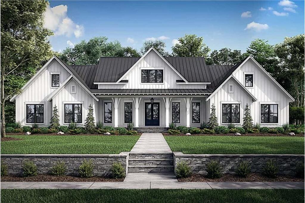 Front View of Plan 142-1244 by The Plan Collection