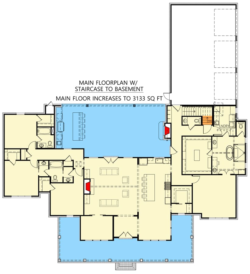 Basement Drawing of Plan 56521SM by Architectural Designs