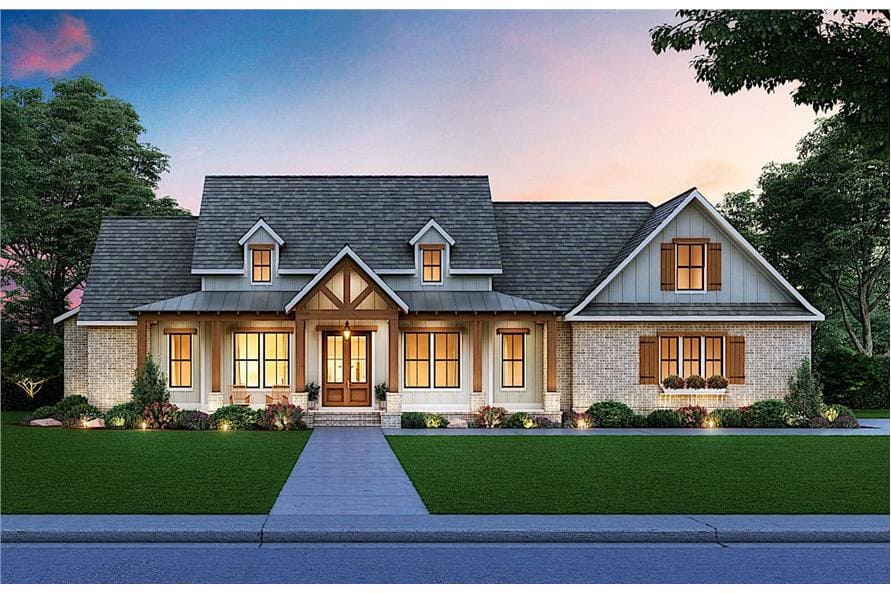 Front View of Plan 206-1002 by The Plan Collection