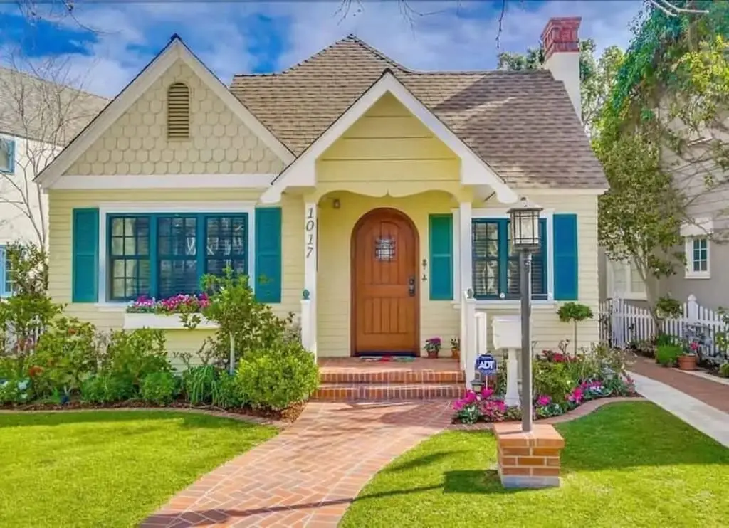 Blue and Yellow Exterior color home
