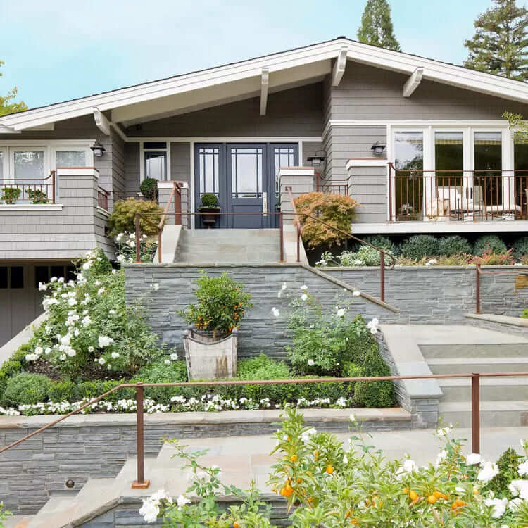 Gray Blue and White exterior color